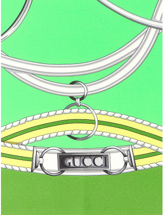 Шарф, платок GUCCI GG silk rack (7671303G0093575) #