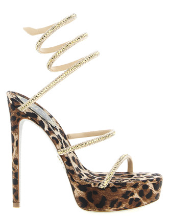 Босоножки на высоком каблуке RENÉ CAOVILLA 'Cleo Leopard'