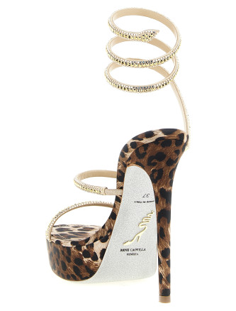 Босоножки на высоком каблуке RENÉ CAOVILLA 'Cleo Leopard' (C12899130R001Y046) #