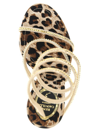 Босоножки на высоком каблуке RENÉ CAOVILLA 'Cleo Leopard' (C12899130R001Y046) #