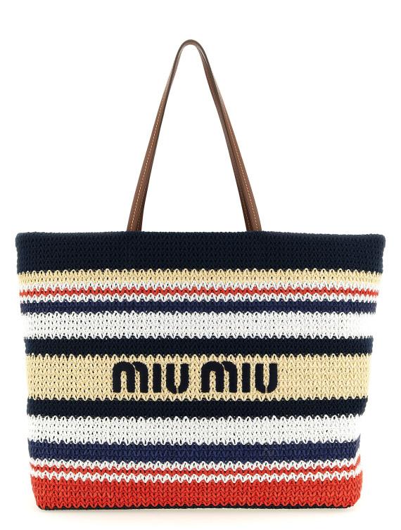 Сумка-тоут MIU Large raffia shopping bag (5BG228VOOO2DO3F05CK) #1