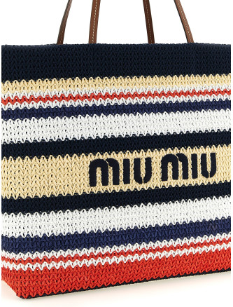 Сумка-тоут MIU Large raffia shopping bag (5BG228VOOO2DO3F05CK) #