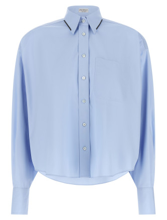 Рубашка, блузка BRUNELLO CUCINELLI 'Shiny Trim'