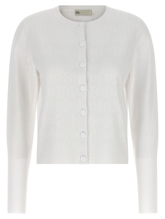 Свитер, кардиган TORY BURCH Pointelle viscose cardigan (181837100) #1