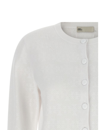 Свитер, кардиган TORY BURCH Pointelle viscose cardigan (181837100) #