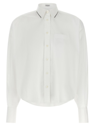 Рубашка, блузка BRUNELLO CUCINELLI 'Shiny Trim'