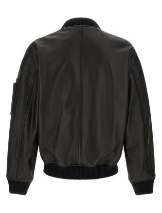 Кожаная куртка DSQUARED2 Leather bomber jacket (S74AM1502SY1491900) #