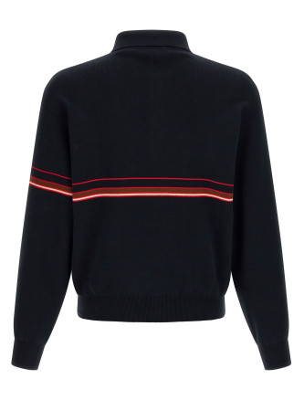 Поло VERSACE Inlaid striped polo shirt (10257441A183401U040) #