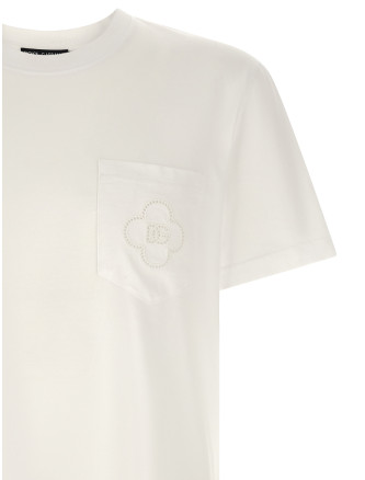 Футболка DOLCE & GABBANA Openwork logo t-shirt (G8RA2ZG7P7UW0800) #