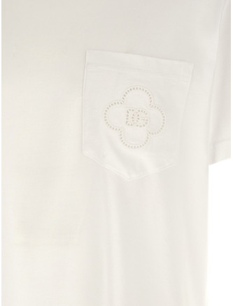Футболка DOLCE & GABBANA Openwork logo t-shirt (G8RA2ZG7P7UW0800) #