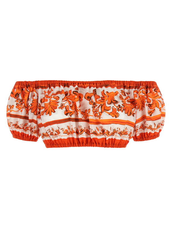 Повседневный топ DOLCE & GABBANA 'Maiolica' (F755RTGDDRLS9000) #1