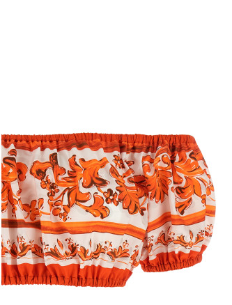 Повседневный топ DOLCE & GABBANA 'Maiolica' (F755RTGDDRLS9000) #