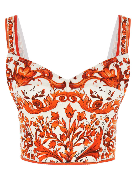 Повседневный топ DOLCE & GABBANA 'Maiolica' (F7BB1TGDDRJS9000) #1