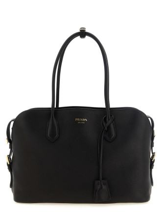Large leather shopping bag