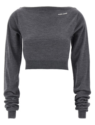Повседневный топ MIU Cropped knit top