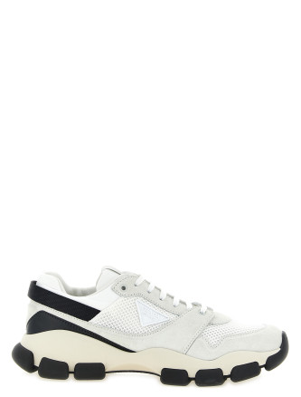 Mesh and suede sneakers