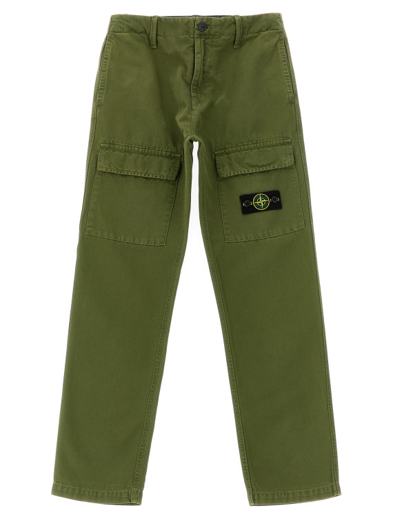 Брюки STONE ISLAND JUNIOR Canvas cargo pants (L2S163100001S0104V015G) #1