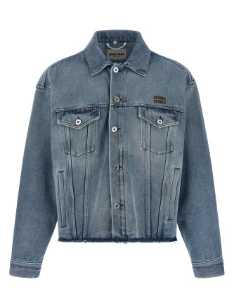 Джинсовая куртка MIU Suede collar blouson (GWB313SOOO196YF0013) #