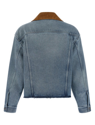 Джинсовая куртка MIU Suede collar blouson (GWB313SOOO196YF0013) #