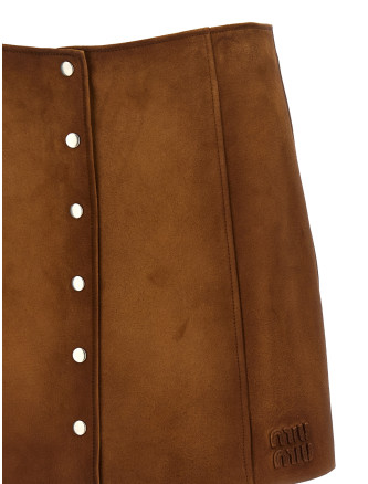 Макси MIU Suede skirt (MPD859SOOO19QLF0046) #