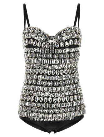 Верх DOLCE & GABBANA Crystal bodysuit