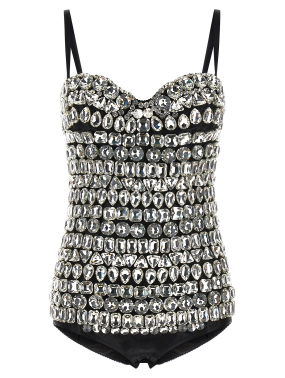 Верх DOLCE & GABBANA Crystal bodysuit (F73O3ZGD0O8S8400) #1