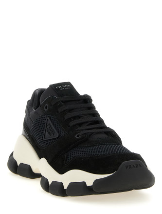 Кроссовки PRADA Mesh and suede sneakers (1E506OF0453KU1F0632) #