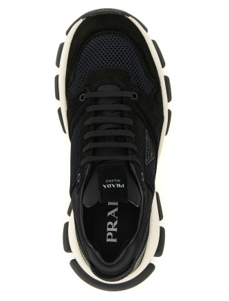 Кроссовки PRADA Mesh and suede sneakers (1E506OF0453KU1F0632) #