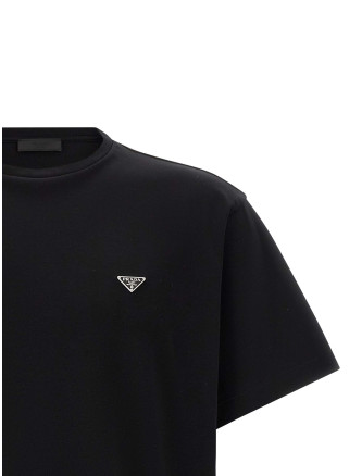 Футболка PRADA Triangle logo t-shirt (UJN954SOOO240F0002) #