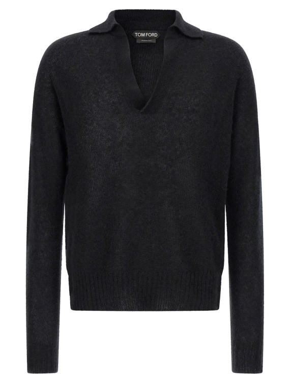 Свитер, кардиган TOM FORD Cashmere and silk polo shirt (KPL058YMK126NAA) #1