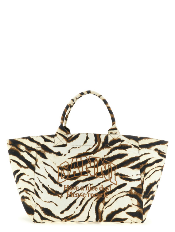 Ручная сумка GANNI 'XXL Zebra' (C2080025135) #1