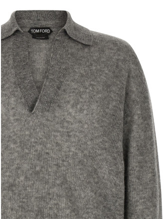Свитер, кардиган TOM FORD Cashmere and silk polo shirt (KPL058YMK126TAV) #