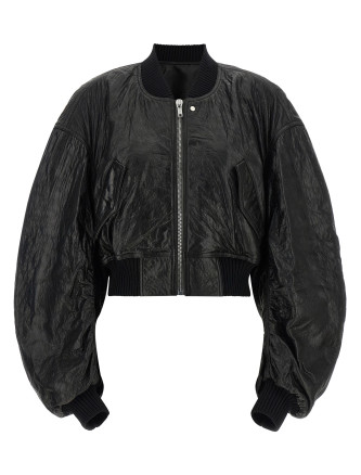 Кожаная куртка RICK OWENS 'Secchia Cropped Flight'
