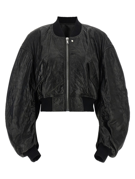 Кожаная куртка RICK OWENS 'Secchia Cropped Flight' (RP02F5702LBE09) #1