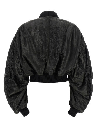 Кожаная куртка RICK OWENS 'Secchia Cropped Flight' (RP02F5702LBE09) #