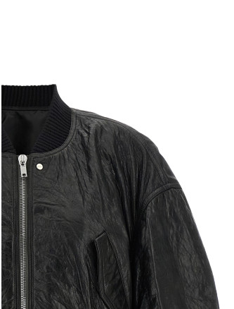 Кожаная куртка RICK OWENS 'Secchia Cropped Flight' (RP02F5702LBE09) #