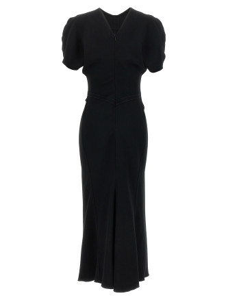Миди VICTORIA BECKHAM 'Gathered Waist Midi' (1124WDR005227ABLACK) #