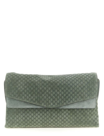 Сумка на плечо GUCCI GG large suede shoulder bag
