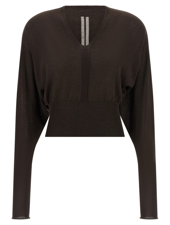 Повседневный топ RICK OWENS 'V Cropped' (RP02F5665M84) #1