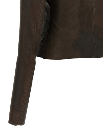 Кожаная куртка RICK OWENS 'Gary' (RP02F5701LSV84) #