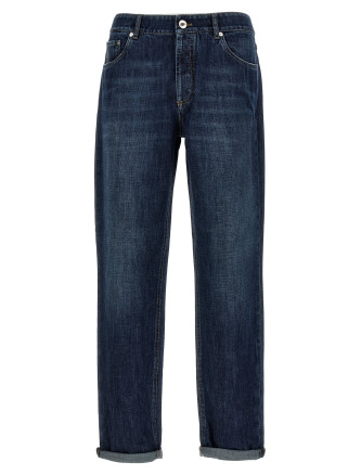 Logo embroidery jeans