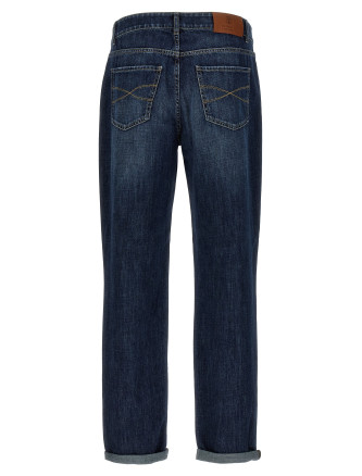Джинсы BRUNELLO CUCINELLI Logo embroidery jeans (M0Z37D3210C1468) #