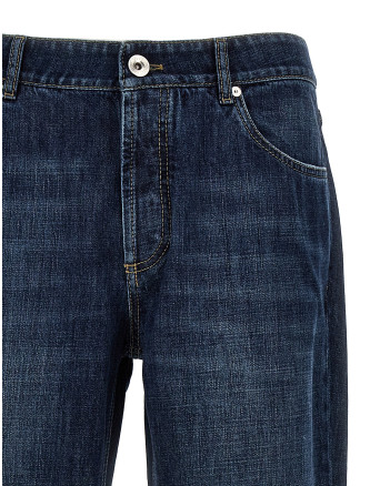Джинсы BRUNELLO CUCINELLI Logo embroidery jeans (M0Z37D3210C1468) #