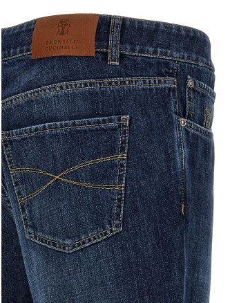 Джинсы BRUNELLO CUCINELLI Logo embroidery jeans (M0Z37D3210C1468) #
