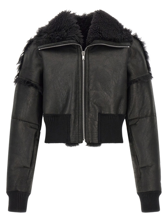 Кожаная куртка RICK OWENS 'Flight Jkt Cropped' (RU02F4780LSHC09) #1