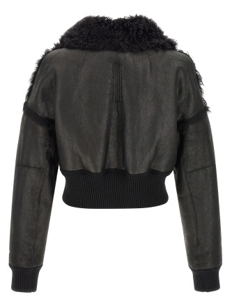 Кожаная куртка RICK OWENS 'Flight Jkt Cropped' (RU02F4780LSHC09) #