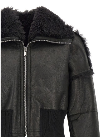 Кожаная куртка RICK OWENS 'Flight Jkt Cropped' (RU02F4780LSHC09) #