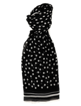 Polka dot chiffon scarf