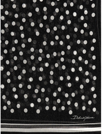 Шарф, платок DOLCE & GABBANA Polka dot chiffon scarf (FS182AGDCF0HNBEW) #