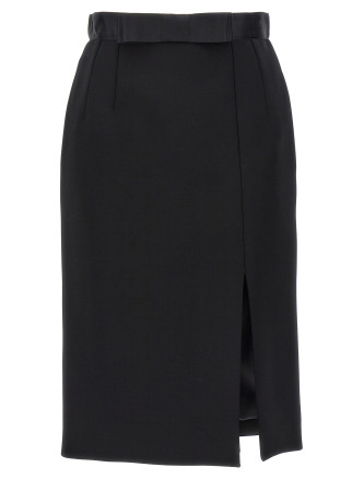 Wool pencil skirt